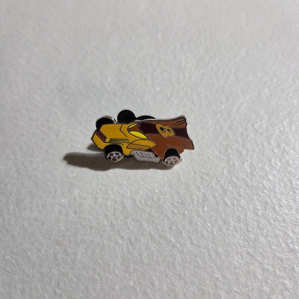 Disney Pin Trading Star Wars Chewbacca Hot Wheels Car Unisex OS Brown Yellow